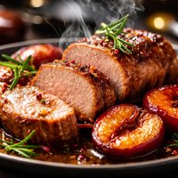 Pork Tenderloin with Roasted Plums