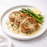 Pork with Garlic Cream Sauce