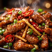 Pork with Ginger Garlic and Chilli