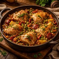 Portuguese Chicken with Peas Frango Com Ervilhas