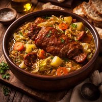 Portuguese Ham Hock and Cabbage Stew