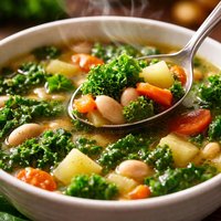 Portuguese Kale Soup with Veggie Version