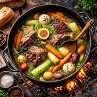 Pot Au Feu Pot on the Fire