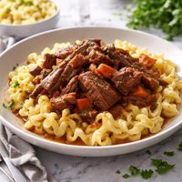 Pot Roast and Swiss Cheese Noodles