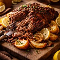 Pot Roast Lamb with Lemon