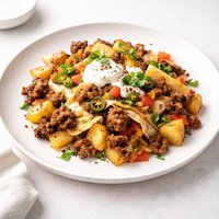 Potato and Beef Tortilla Skillet