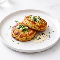 Potato and Bleu Cheese Cakes