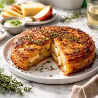 Potato Cake with Tart Apples Jarlsberg