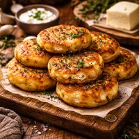 Potato Cakes with Goat Cheese Petites Galettes De Pommes De