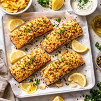 Potato Chip Crusted Salmon