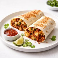 Potato Chorizo and Green Chile Burritos
