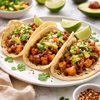 Potato Chorizo Tacos with Simple Avocado Salsa