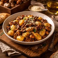 Potato Gnocchi with Wild Mushroom Sugo