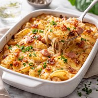 Potato Ham Cheese Bake