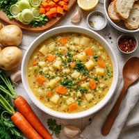 Potato Leek and Carrot Soup