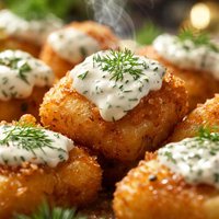 Potato Nuggets with Dill Cream