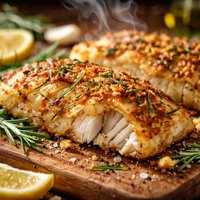 Potato Rosemary Crusted Fish Fillets