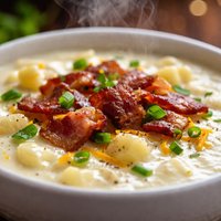 Potato Soup with Crispy Bacon
