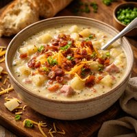 Potato Soup with Ham and Cheese