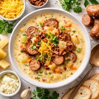 Potato Soup with Smoked Sausage