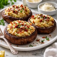 Potato Stuffed Portobello Mushrooms