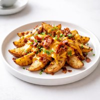 Potato Wedges with Cheese and Bacon