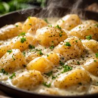 Potatoes in Cream Wine Sauce