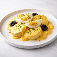 Potatoes in Spicy Cheese Sauce Papa a La Huancaina