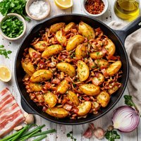 Potatoes with Bacon and Onion