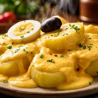 Potatoes with Cheese Sauce Papas a La Huancana