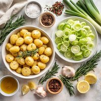 Potatoes with Leeks and Rosemary