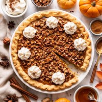 Praline Pumpkin Custard Pie