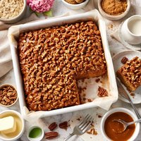 Praline Topped Oatmeal Cake