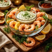 Prawn Shrimp Cocktail with Dill Dressing