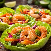 Prawn Shrimp Papaya Lettuce Wraps