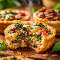 Pre Made Breakfast Quiches Veg or Meat Wheat Free Dairy Free