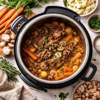 Pressure Cooker Pot Roast with Mushroom Gravy Easy