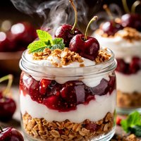 Pretty Cherry Parfaits