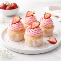 Pretty in Pink Strawberry Cupcakes