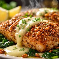 Pretzel Chicken with Beurre Blanc Sauce