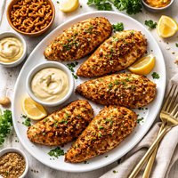 Pretzel Crusted Dijonnaise Chicken Breasts