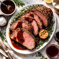 Prime Rib with Port Sauce