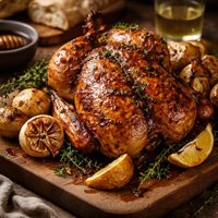 Provencal Roasted Chicken with Honey and Thyme