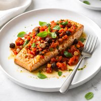 Provencal Salmon with Tomato Basil Sauce