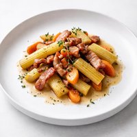 Provence Braise of Celery Carrots and Smoky Bacon
