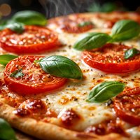 Provolone Pizza Provolone Roma Tomato Fresh Basil Pizza