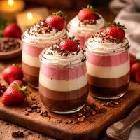 Pudding Snack Neapolitan Parfaits