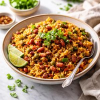 Puerto Rican Rice and Beans Arroz Con Habichuelas