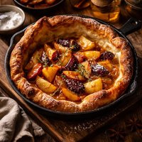 Puff Pancake with Caramelized Fruit