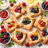 Puff Pastry Cheese and Preserve Danish